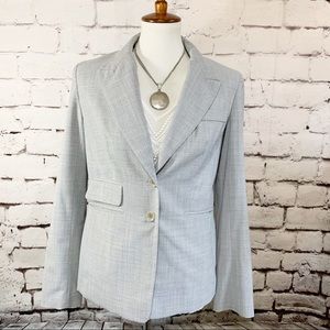 Body by Victoria Jacket Button Up Blazer Gray 10